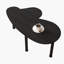 Table basse rotative contemporaine avec pieds en bois d'hévéa massif | Idée de cadeau-1269522981-1269522982