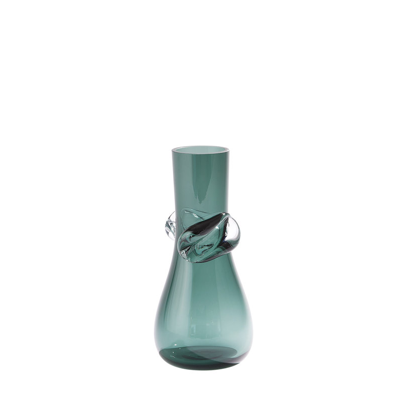 Knot Vase, Green, 11.5" H x 5.5" W x 5.5" D