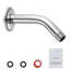 Bras de pomme de douche avec bride 6 pouces fixation murale en acier inoxydable finition chrome