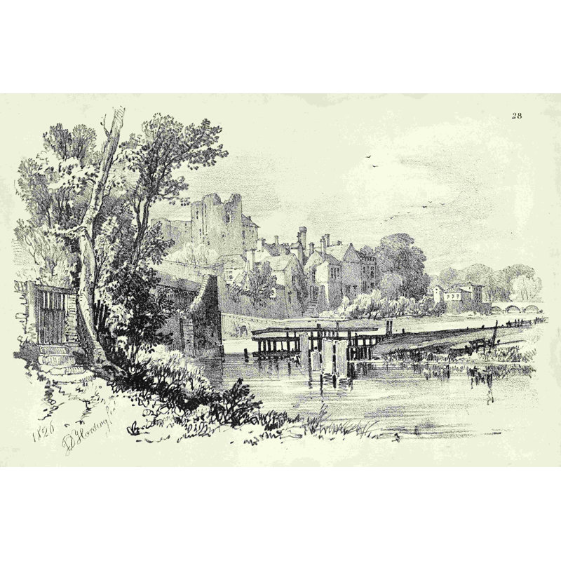 Paysage idyllique I, H 32 po x l 48 po