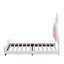 Lit plateforme tapissier simple avec tête de lit en forme de lapin-71875449
