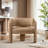33" Wide Upholstered Modern 3-Legs Barrel Accent Chair-270776893