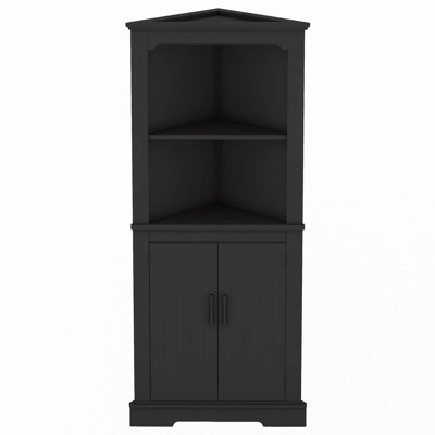 Tall Corner Cabinet With Doors For Living Room, Bathroom,Dining Room Or Kitchen