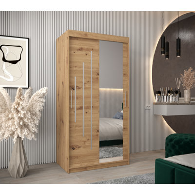 Aaradhya 2 Door Manufactured Wood Wardrobe