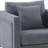 Euda Fabric Upholstered Accent Chair with Brushed Stainless Steel Legs-1402606779