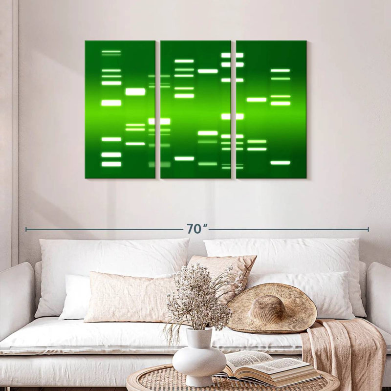 DNA Green, 28" H x 45" W