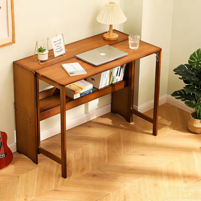 Bureau pliable avec tablette de rangement