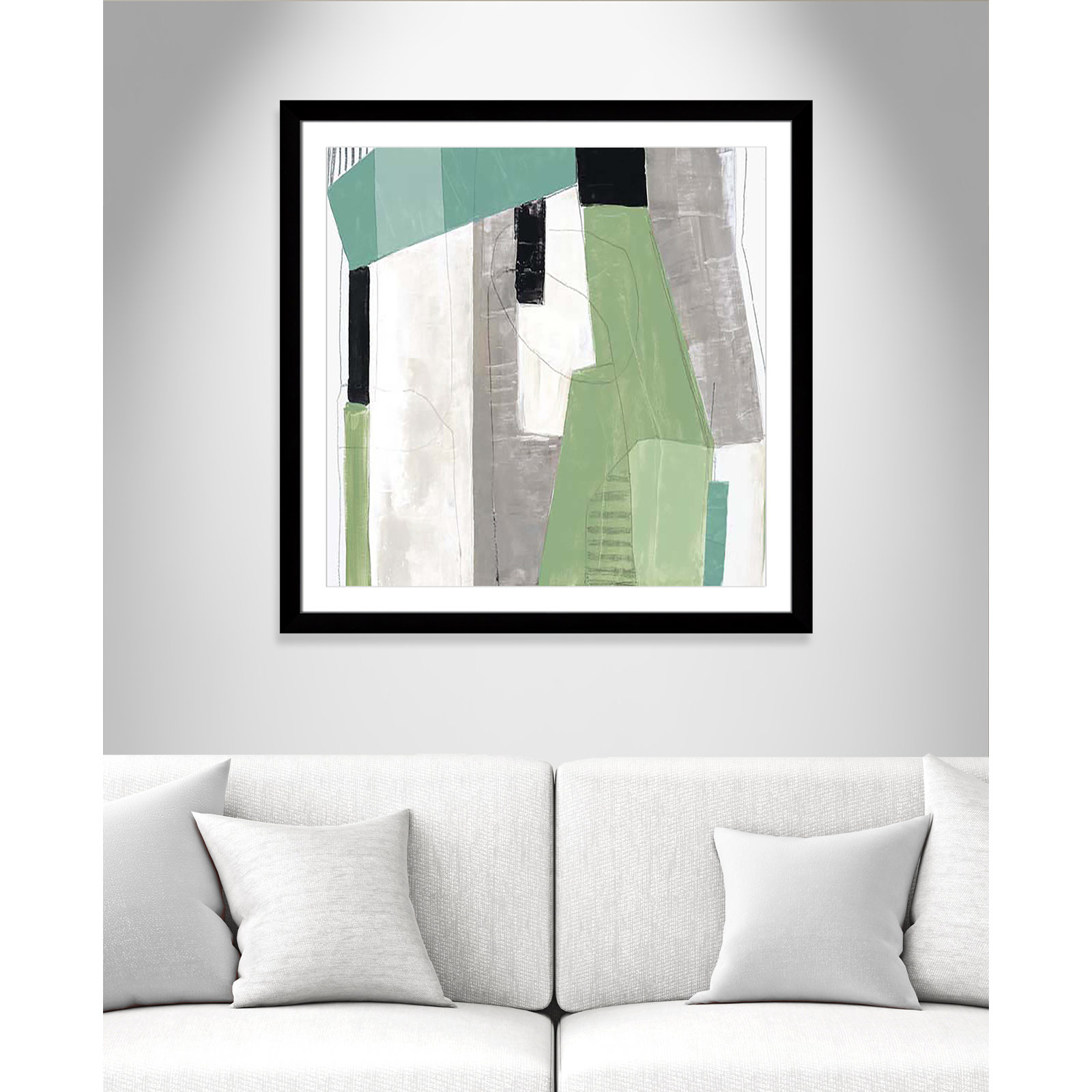 Evergreen Essence I Print, 37.5" H x 37.5" W x 2" D, Black Cube Framed