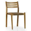 Ensemble de 2 chaises de salle à manger d'intérieur / extérieur en teck clair Bleta avec siège tissé à la main et dossier à lattes-286465780
