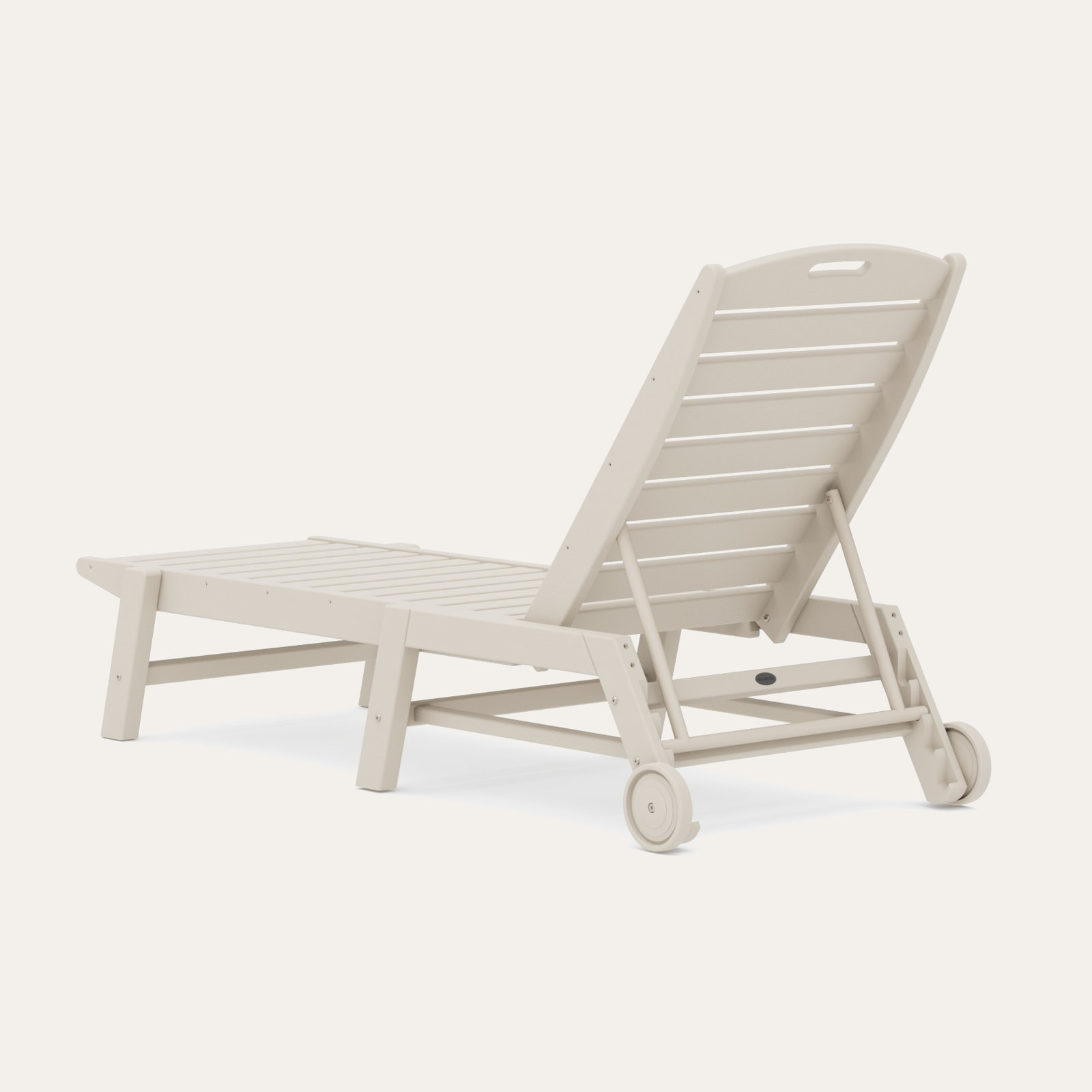 Lakeside POLYWOOD Nautical Chaise with Wheels, Sand
