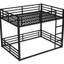 Grand lit superposé en métal et structure stable, structure de réduction du bruit, installation rapide et inférieure, taille supérieure, espace inférieur, fonction de bruit, garde-corps complets, noir mat-1721893266