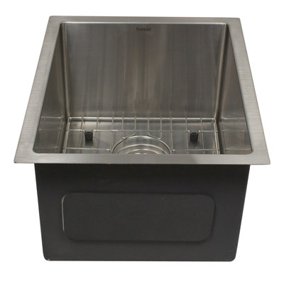 AW1518-16 - 15 Inch All Weather Rectangle Undermount Small Radius Stainless Steel Bar/Prep Sink