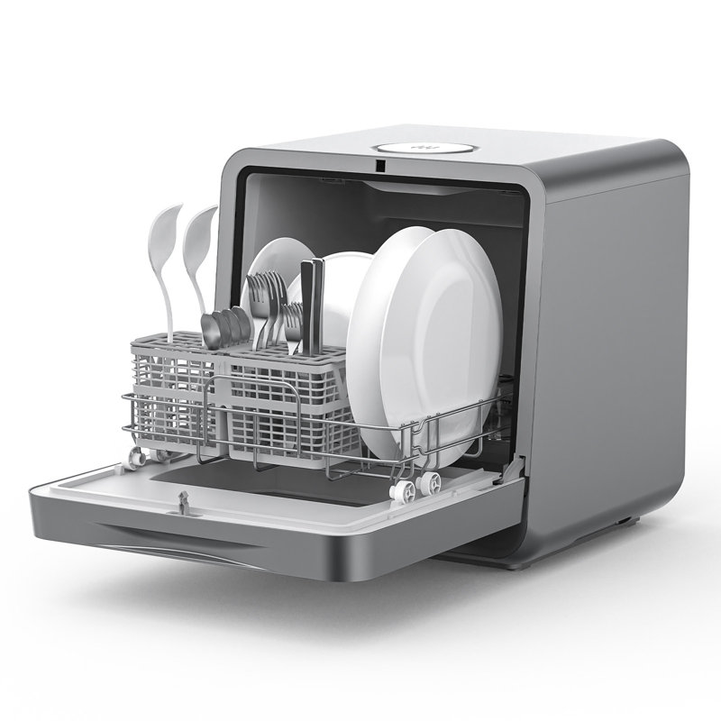 Portable Countertop Dishwasher ,7 Washing Programs Mini Dishwashers With 5 L Built-in Water Tank & 360° Dual Spray,air Dry Mini Dishwasher With Baby Care,apartments & Rvs (stellar Carbon)