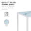 Glass Top Metal Base Dining Table-1415480826