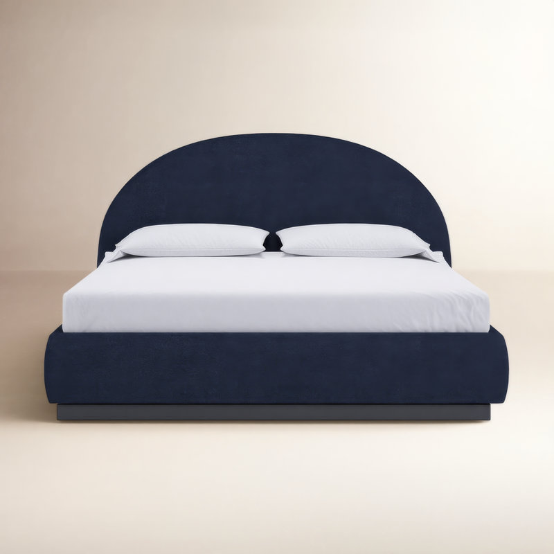 Lit tapissier Spann, Reine, Denim bleu