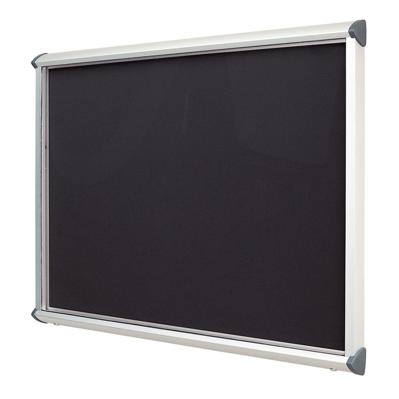 Exterior Wall Mounted Bulletin Board, 105cm H x 139.7cm W, Black, Blue