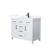 Beckett 42" Freestanding Single Bathroom Vanity with Quartz Top