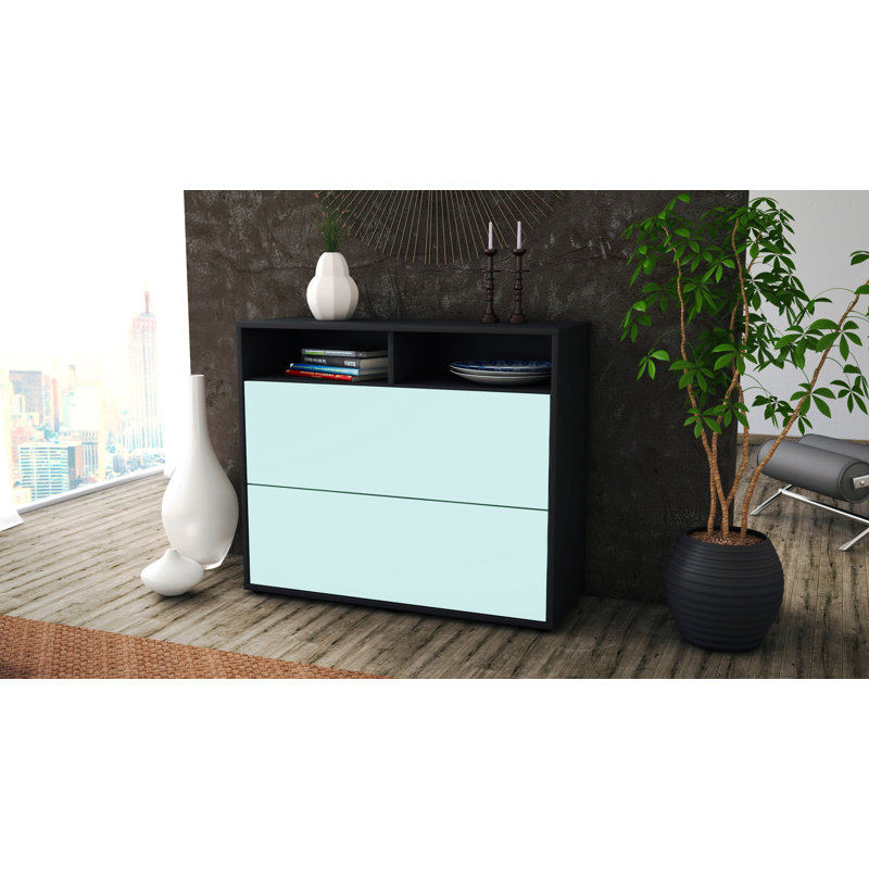 Quarry 92cm Sideboard, Anthracite/Light blue