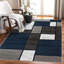 Tapis bleu marine Modern Modern Boxes-121081128