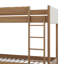 Lit superposé simple au-dessus de simple avec tête et pied de lit en tissu