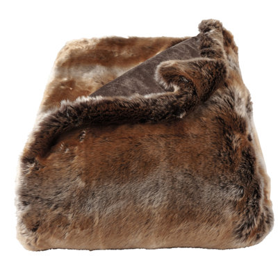 Jeté en fausse fourrure de luxe Plymouth Home