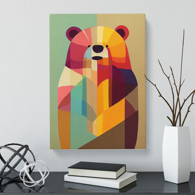 Teddy Bear Abstract - Wrapped Canvas