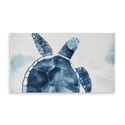 Blue Turtle Aquatic Tablecloth - Indoor Outdoor Home Decor