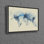 Toile de carte du monde présentant des voies aériennes, idéale pour la décoration murale de bureau en toile de coton durable