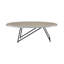 Table basse en chêne vieilli gris et métal