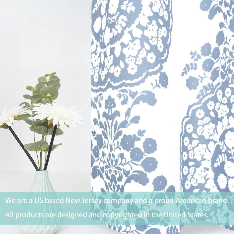 Jayton Room Darkening Curtain Pair, Dusty Blue, 52" W x 96" L