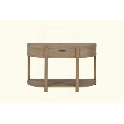 Curved 1-Drawer Console Table - Toffee