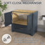 Base de meuble-lavabo simple en bois massif de 36 po bleu marine seulement