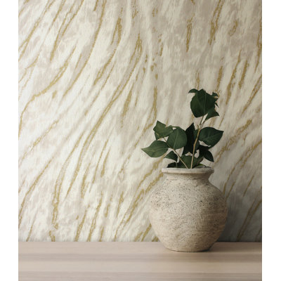 Arran Neutral Swirling Stripe Wallpaper