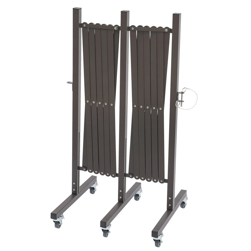 Clôture en métal H 40,55 po x l 196,8 po incluse, Noir
