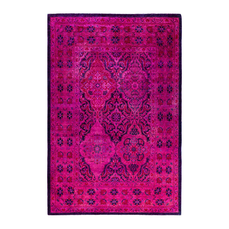 Ivyona One-of-a-Kind 4' 1" X 6' 1" Hand Knotted Area Rug