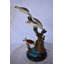 Four Turtles With Fish Bronze Statue On A Marble Base - Size: 16" X 12" X 22"H.