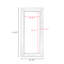 Miroir pleine grandeur rectangulaire en bois massif
