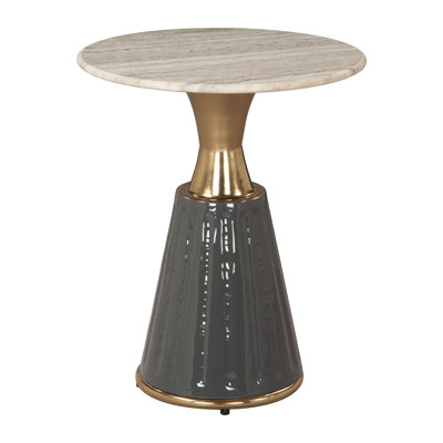 Modern Side Table Round Accent Table Small End Table Minimalist Living Room Bedside Table Decor