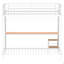 Long Beach Glossy Silver Twin Over Twin Bunk Bed