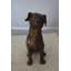 Statue en bronze Biyanca Jack Russel debout pour chien - Taille: L 10 po x l 6 po x H 14 po.