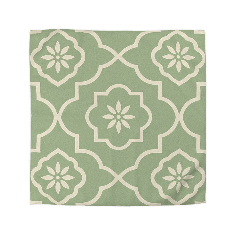 Microfiber Duvet Cover Boho Style, Design 32, Queen Duvet Cover, Cream