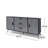 Multi Function Storage Cabinet In Grey - 57.6"w X 16.74"d 29.46"h With Three Drawers And Open Display Gray Oak,