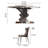 Simple Metal Microlite Round Dining Table Sets-104063256