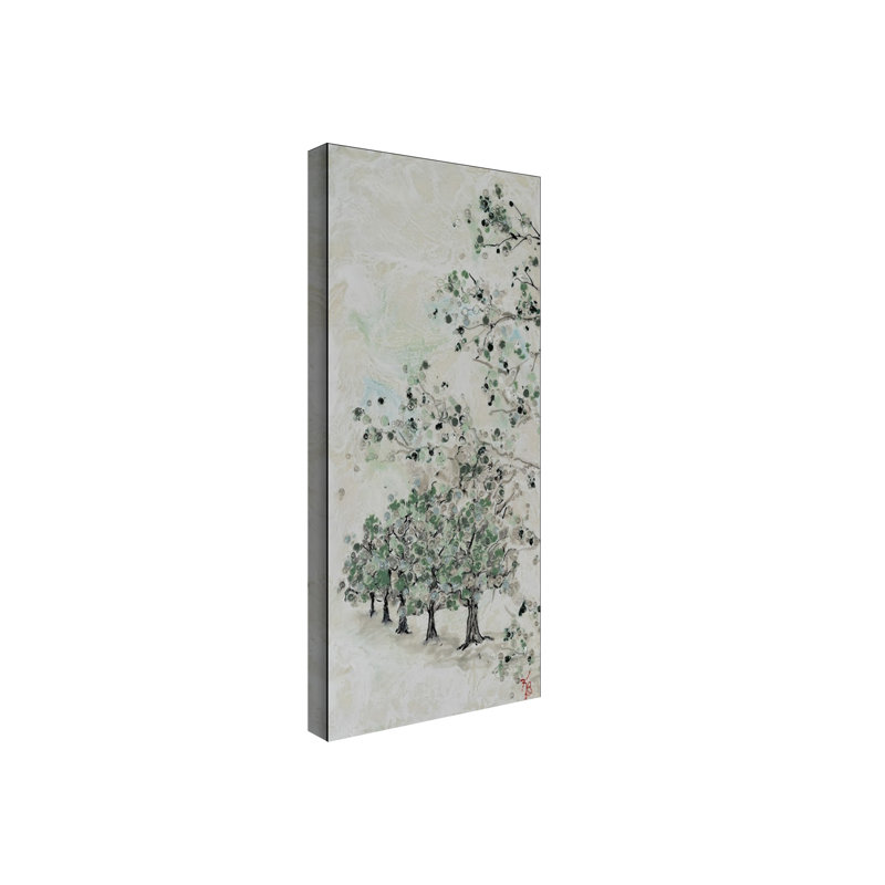 Nature Inspired "Budding Spring" Canvas Wall Art By , Wrapped Canvas, 24" H x 12" W