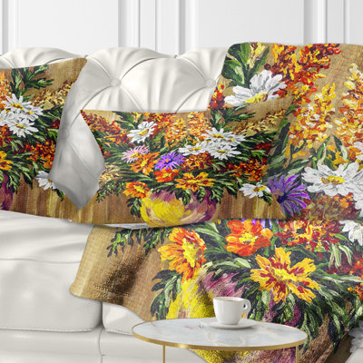 Coussin lombaire floral sauvage à fleurs