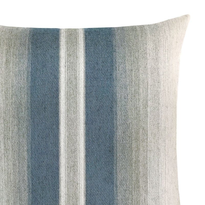 Ambiance Square Indoor/Outdoor Pillow Cover & Insert, Indigo, 22"H x 22"W