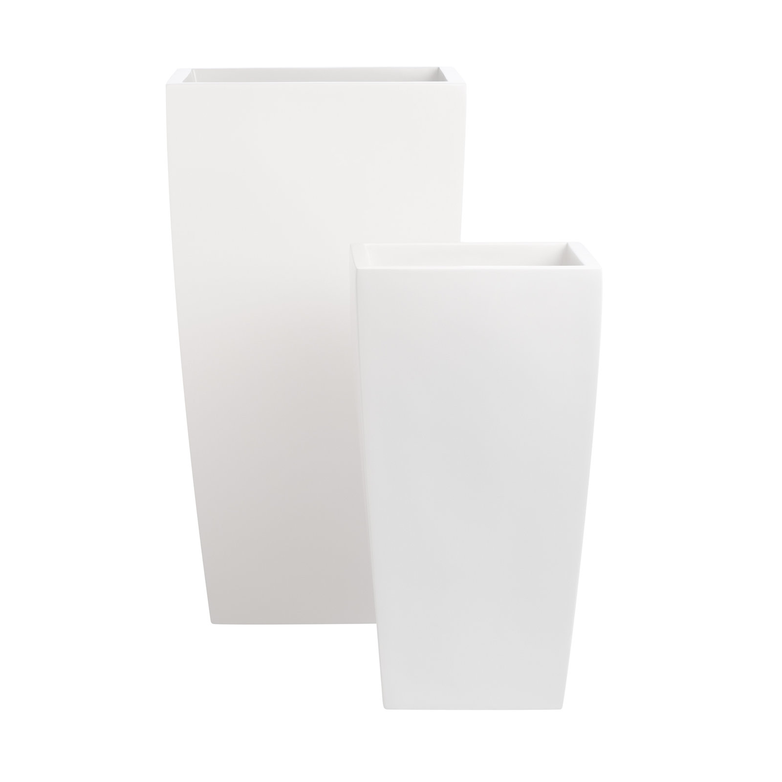 Hornell Pot Planter, 22.5" H x 12" W x 12" D, White