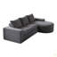 Canapé modulaire incurvé en chenille de 99 pouces avec méridienne, canapé modulaire en forme de L avec sièges profonds, canapé modulaire en chenille pour le salon et la chambre à coucher, aucun assemblage requis-1710944173-1710944174