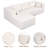 105" L-Shaped With Corduroy Fabric And Memory Foam Filling, Ideal For Bedroom Living Room In Small Spaces, Spring- Safe Pets, High Posture Adaptation, Sagging Structure, Compressed Space Saving,-1504135217-1504135219