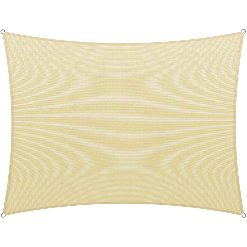 Toile d'ombrage rectangulaire ColorTree 12 pi x 16 pi - personnalisable, durable et résistante aux rayons UV, Beige